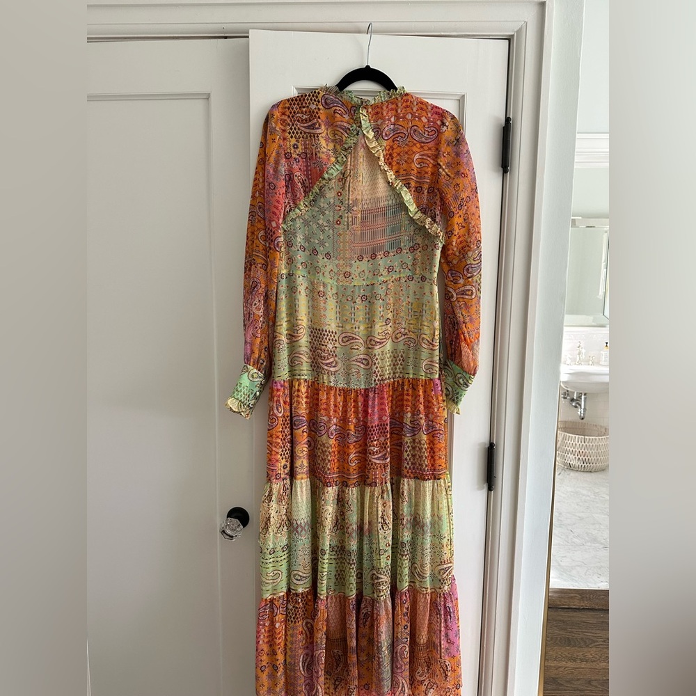Alexis Multicolor Patchwork Long Sleeve Dress - image 5